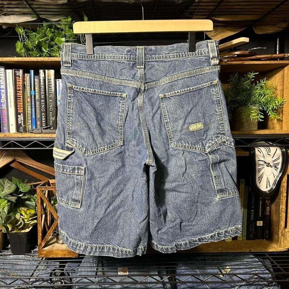 Vintage Y2K Levi's Carpenter Jean Shorts Blue Denim Baggy Jorts Mens 32" Waist